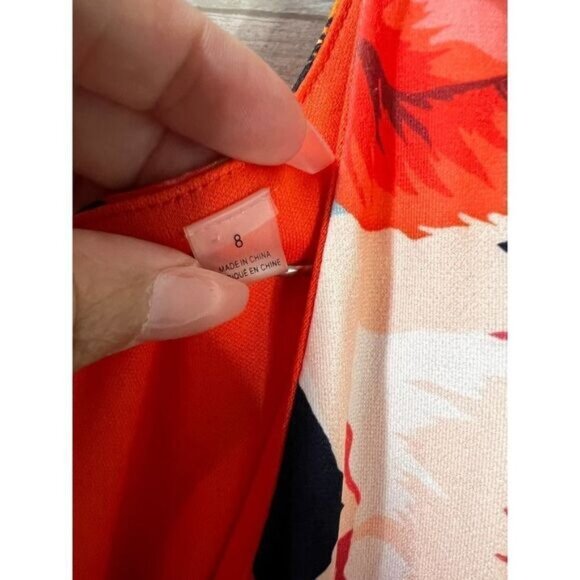 Red Floral Sleeveless Maxi Dress With‎ Tie Straps & V-Neckline - Picture 7 of 8